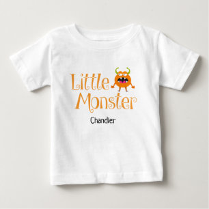 T-shirt Pour Bébé Jolie Bande d'Halloween ou traiter Nom du petit mo
