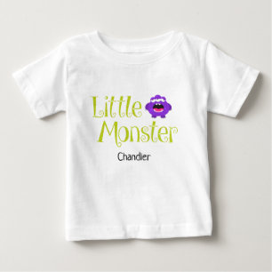 T-shirt Pour Bébé Jolie Bande d'Halloween ou traiter Nom du petit mo