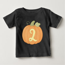 T-shirt Pour Bébé Jolie Citrouille 2e chemise d'anniversaire | Autom