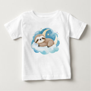 T-shirt Pour Bébé Jolie fentes bébé sur la lune -