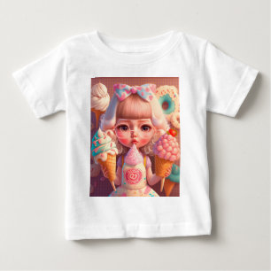 T-shirt Pour Bébé Jolie fille des glaces