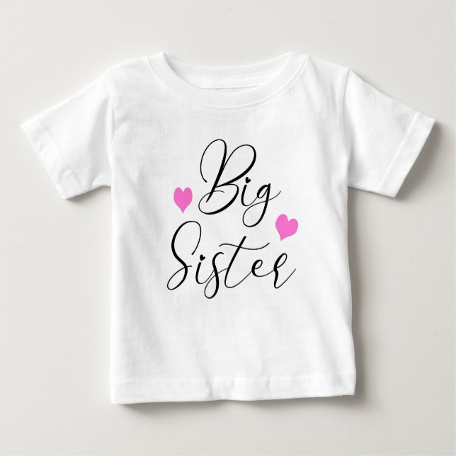 T-shirt Pour Bébé Jolie grande sœur       (Devant)