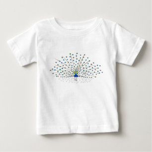T-shirt Pour Bébé Jolie Peacock Bird Painting Shirts pour les enfant