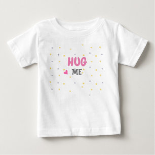 T-shirt Pour Bébé Jolies étoiles modernes rose bébé coeur Fais-moi u