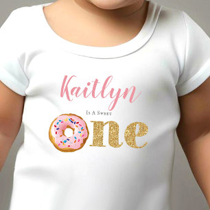 T-shirt Pour Bébé Jolies Filles Donut 1er Anniversaire