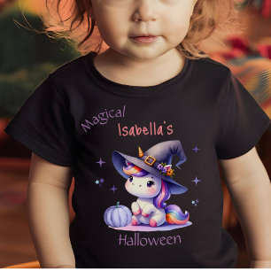 T-shirt Pour Bébé Jolies filles licornes amusantes Halloween avec no