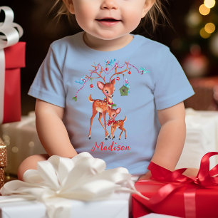 T-shirt Pour Bébé Jolis cerfs de Noël