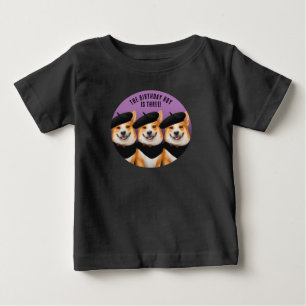 T-shirt Pour Bébé Jolis Corgis Chic vous souhaitent un Joyeux Annive