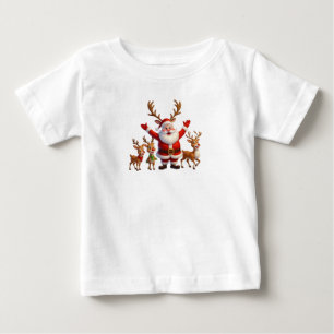 T-shirt Pour Bébé Jolly Santa et ses amis