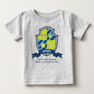 T-shirt Pour Bébé Jonny nom signifiant bouclier chevaliers