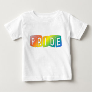 T-shirt Pour Bébé Jouer aux cubes Conception arc-en-ciel Fierté