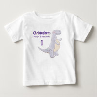 Jouet Dinosaure gris mou Aquarelle 1er anniversair