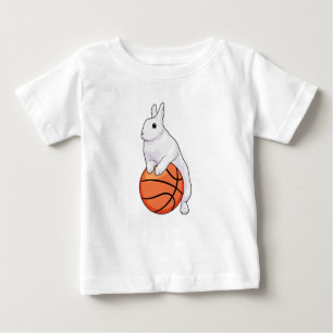 T-shirt Pour Bébé Joueur de basket-ball Bunny