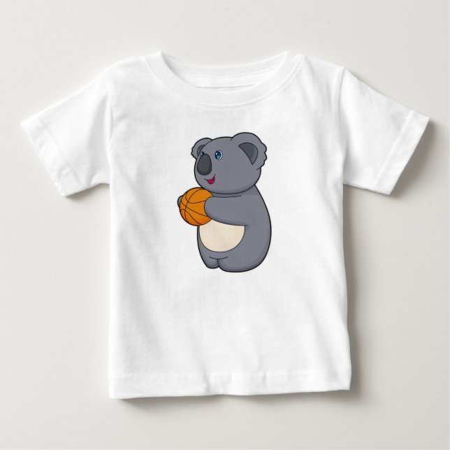 T-shirt Pour Bébé Joueur de basket-ball de Koala (Devant)