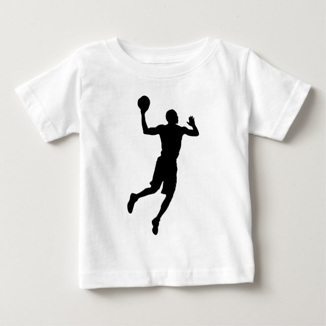 T-shirt Pour Bébé Joueur de basket-ball Pop Art Silhouette (Devant)