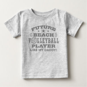 T-shirt Pour Bébé Joueur de beach volley comme mon papa