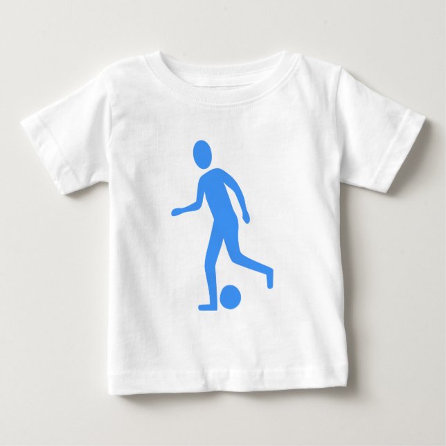 T-shirt Pour Bébé Joueur de football - Bébé bleu (Devant)