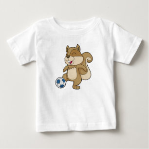 T-shirt Pour Bébé Joueur de football d'écureuil