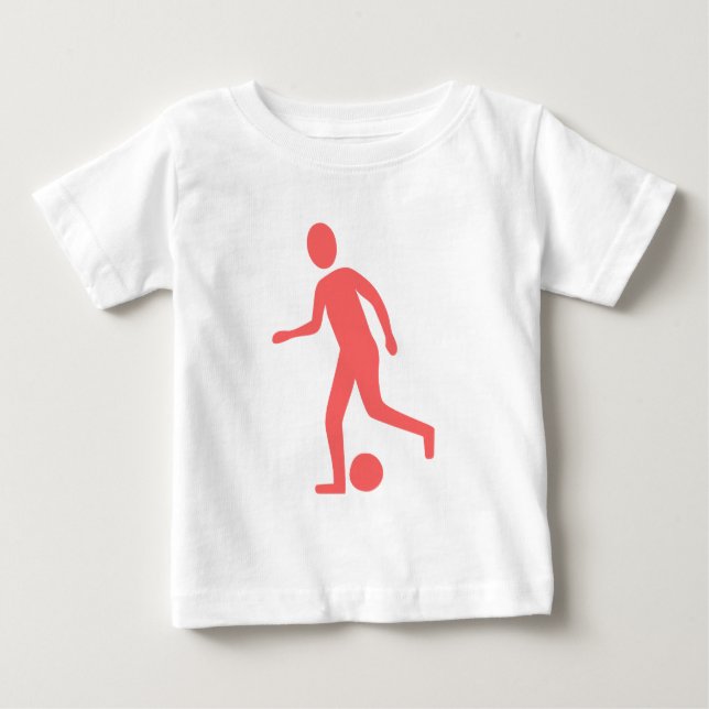T-shirt Pour Bébé Joueur de football - rose tropicale (Devant)