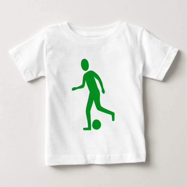 T-shirt Pour Bébé Joueur de football - Vert d'herbe (Devant)