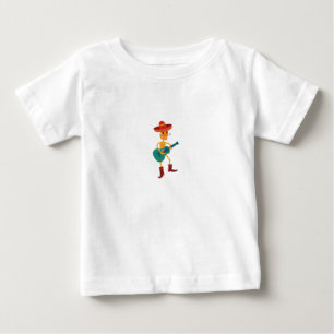 T-shirt Pour Bébé Joueur de guitare squelette festif