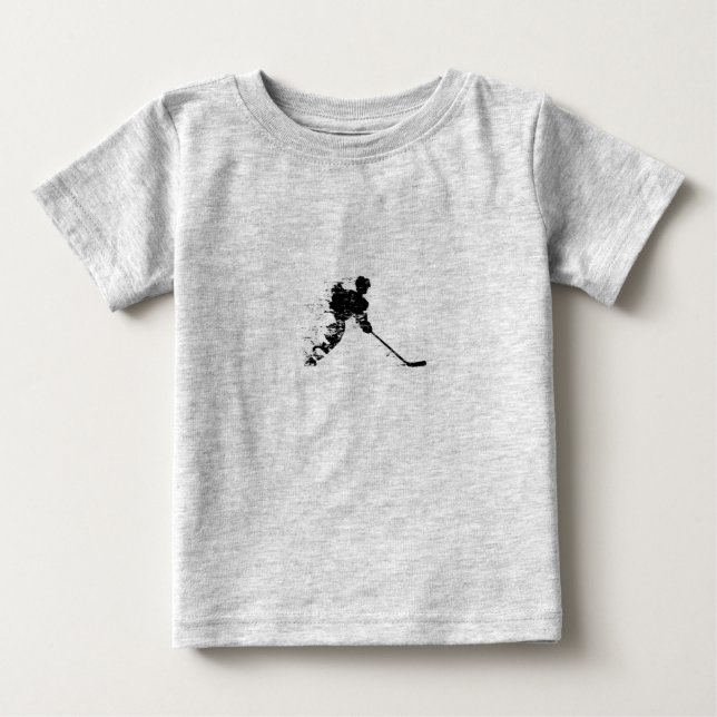 T-shirt Pour Bébé Joueur de hockey (Devant)