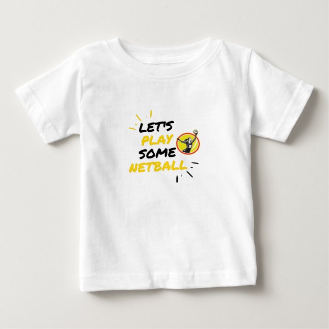 T-shirt Pour Bébé Joueur de Netball (Devant)