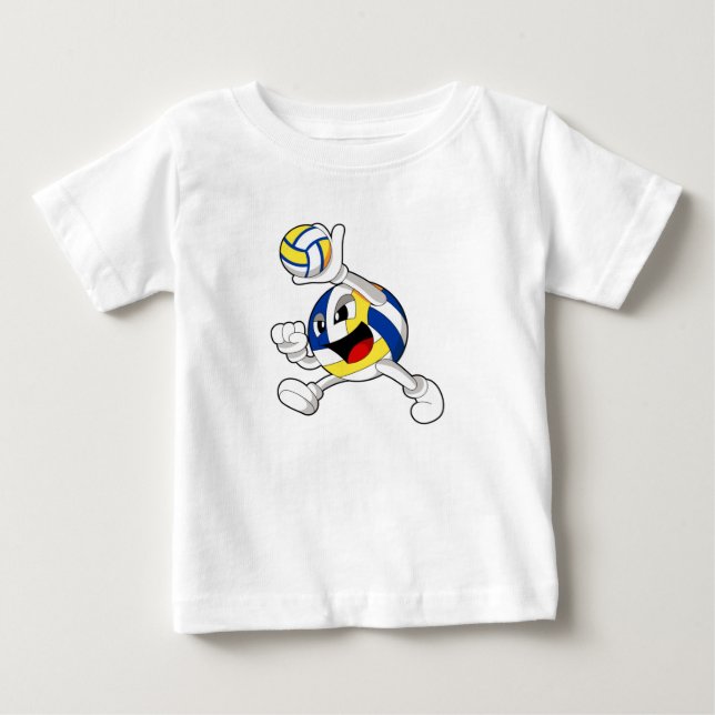 T-shirt Pour Bébé Joueur de volley-ball avec volley-ball (Devant)