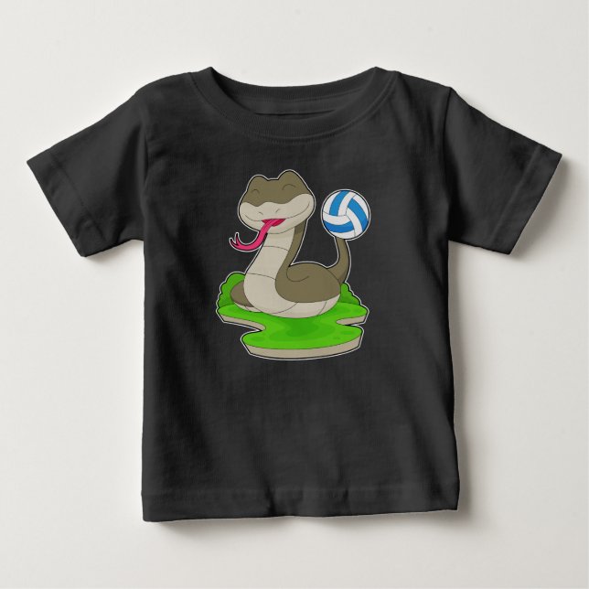 T-shirt Pour Bébé Joueur de volley-ball serpent (Devant)
