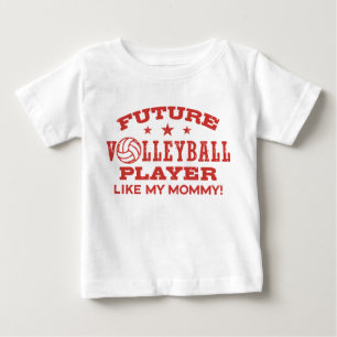 T-shirt Pour Bébé Joueur Futur De Volley-ball Comme Ma Maman