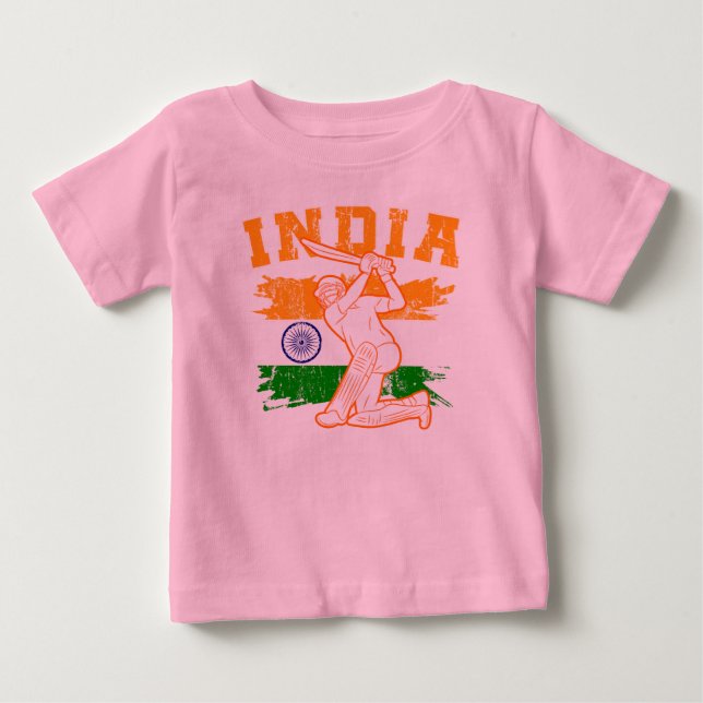 T-shirt Pour Bébé Joueur indien de cricket (Devant)