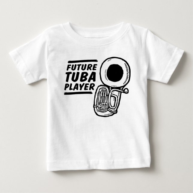 T-shirt Pour Bébé Joueur Tuba futur (Devant)