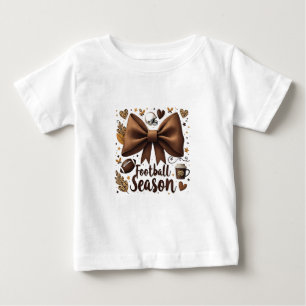 T-shirt Pour Bébé Jour de football Bow Coquette Football Saison