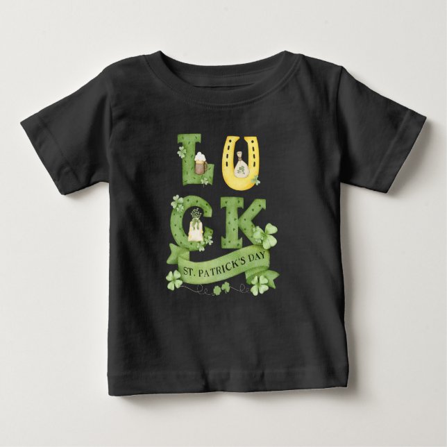 T-shirt Pour Bébé Jour de la Saint Patrick (Devant)
