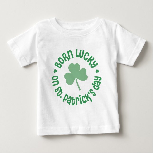 T-shirt Pour Bébé Jour de la Saint Patrick Anniversaire (Devant)