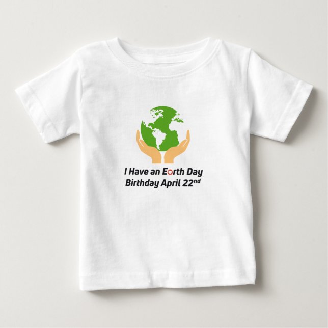 T-shirt Pour Bébé Jour de la terre anniversaire 22 avril (Devant)