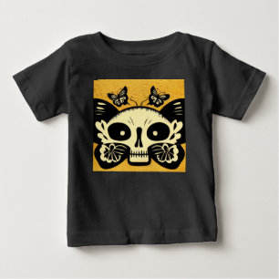 T-shirt Pour Bébé Jour des papillons morts Woodcut 1