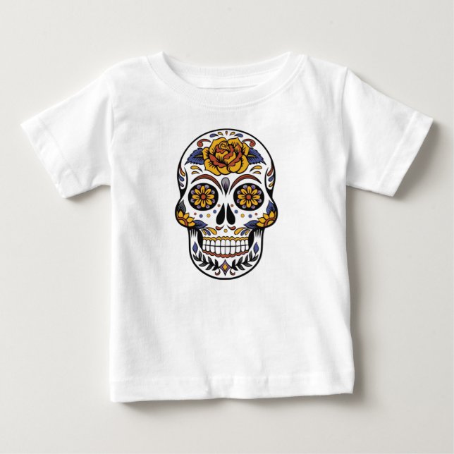 T-shirt Pour Bébé jour du crâne mexicain des morts (Devant)