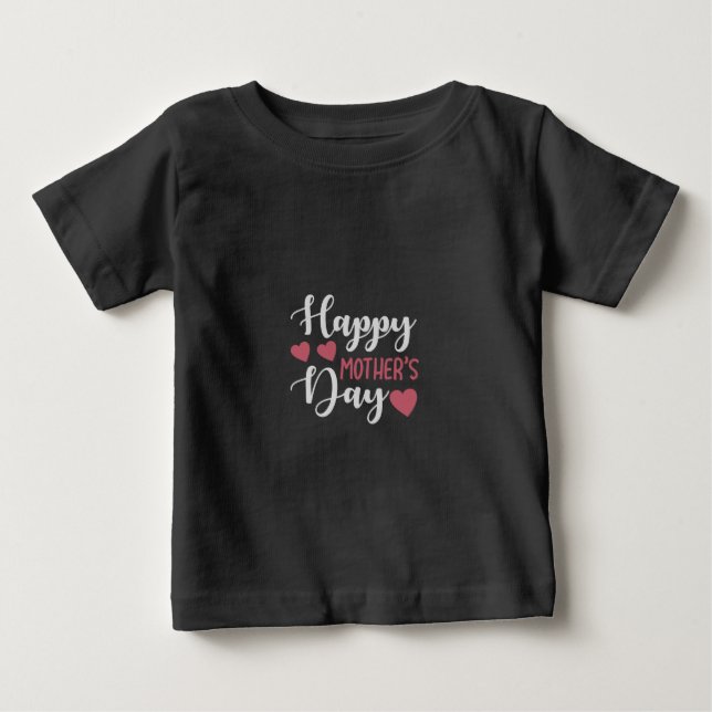 T-shirt Pour Bébé journée des mères heureuses (Devant)