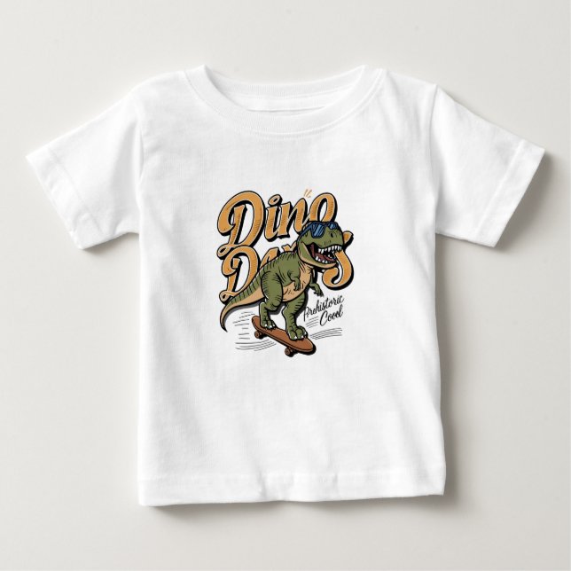 T-shirt Pour Bébé Jours Dino (Devant)