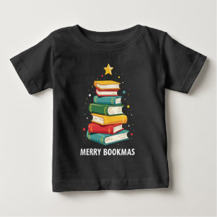 T-shirt Pour Bébé Joy Bookmas - Festive Book Stack for Book Lovers