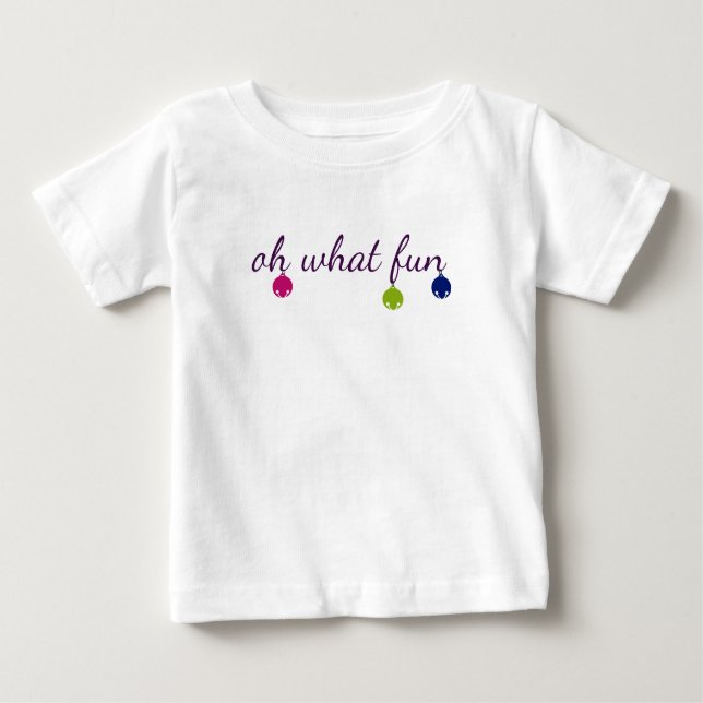 T-shirt Pour Bébé Joyeuse et lumineuse conception de tintements du (Devant)