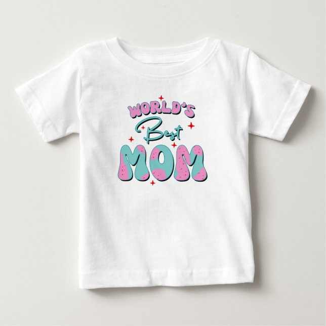 T-shirt Pour Bébé Joyeuse Fête des Mères (Devant)