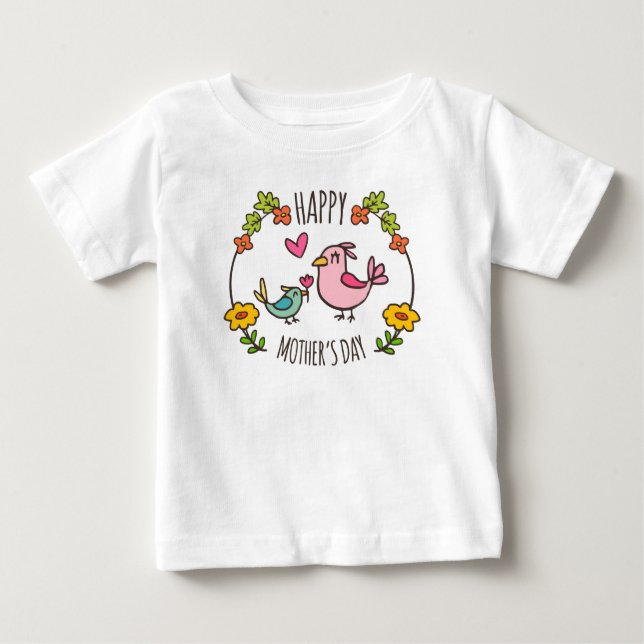 T-shirt Pour Bébé Joyeuse fête des mères | Bodysuit (Devant)