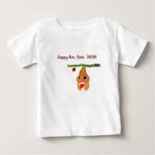 T-shirt Pour Bébé Joyeuse nouvelle année Baby Bat mignonne Chemise