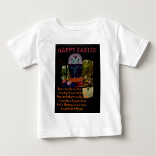 T-shirt Pour Bébé Joyeux Amour de Pâques Foi et souhaits d'espoir
