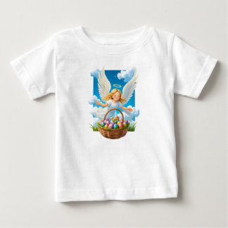 T-shirt Pour Bébé Joyeux Ange de Pâques avec Panier