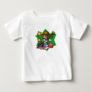 T-shirt Pour Bébé Joyeux Angel Virgo avec Harpe