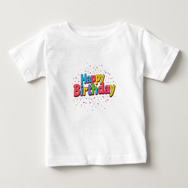 T-shirt Pour Bébé Joyeux anniversaire (Devant)