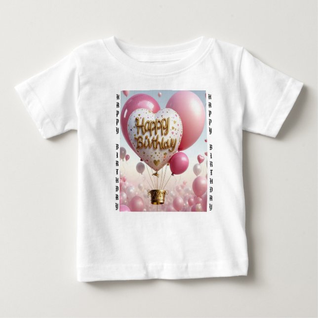 T-shirt Pour Bébé Joyeux anniversaire (Devant)